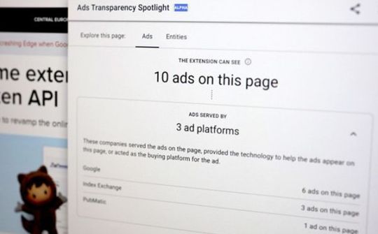 Google hiển thị chi tiết quảng cáo theo dõi dữ liệu cá nhân