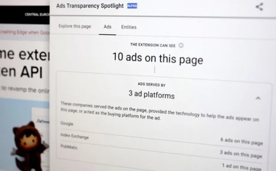 Google hiển thị chi tiết quảng cáo theo dõi dữ liệu cá nhân