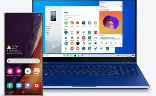 Việc kết nối giữa Galaxy Note 20 với máy tính Windows 10 đã được nâng tầm
