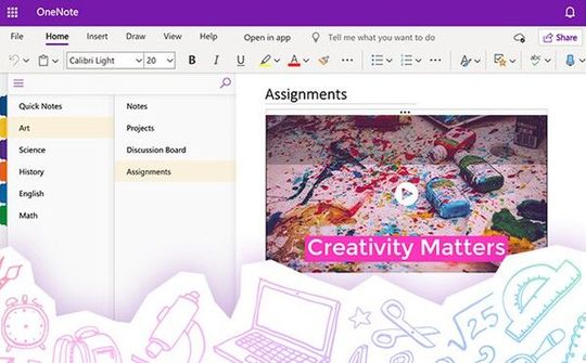Microsoft Teams và OneNote được tích hợp Adobe Spark