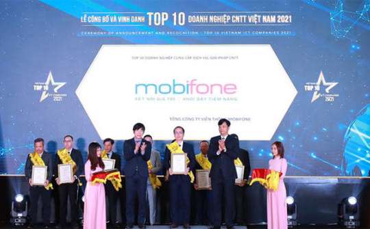 MobiFone lọt TOP 10 doanh nghiệp công nghệ thông tin 2021