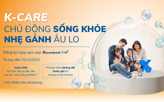 Sacombank hợp tác với Dai-ichi Life phân phối trực tuyến sản phẩm bảo hiểm K-Care