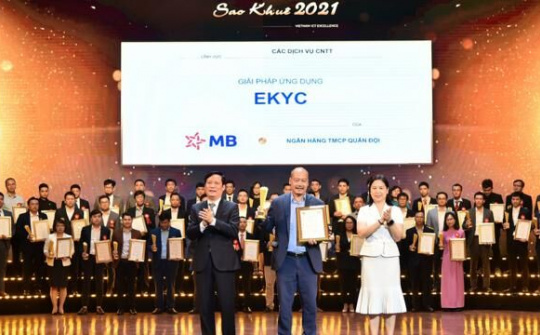 Giải pháp eKYC của MB giành giải thưởng Sao Khuê 2021