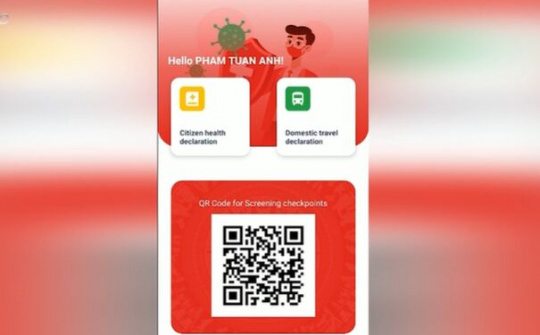 VNeID đã quét được mã QR của PC-Covid