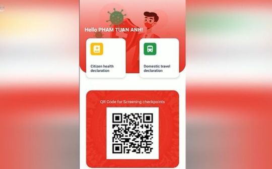 VNeID đã quét được mã QR của PC-Covid