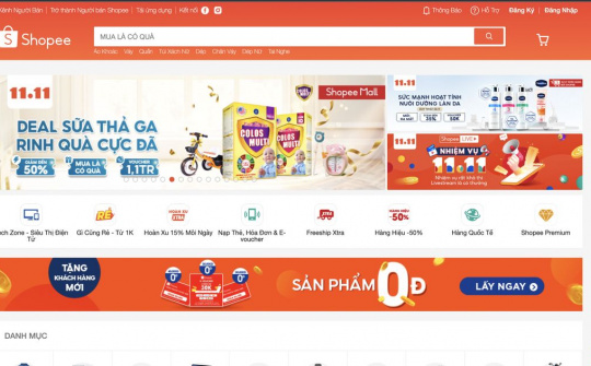 Shopee triển khai chiến dịch mua sắm trực tuyến 11/11