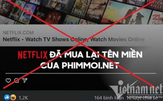 Netflix phủ nhận việc mua lại tên miền Phimmoi.net