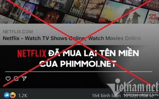 Netflix phủ nhận việc mua lại tên miền Phimmoi.net