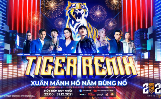 TIGER REMIX 2022 – Đại tiệc âm nhạc thực tế ảo sẽ diễn ra đêm 31/12 tới