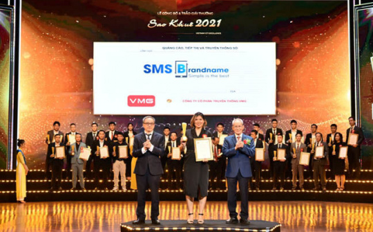 Giải pháp SMS Brandname của VMG giành Giải thưởng Sao Khuê ngay năm đầu tiên tham dự