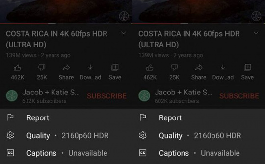 YouTube trên Android hỗ trợ phát 4K