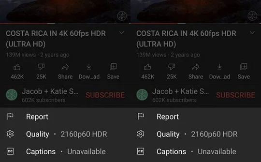 YouTube trên Android hỗ trợ phát 4K