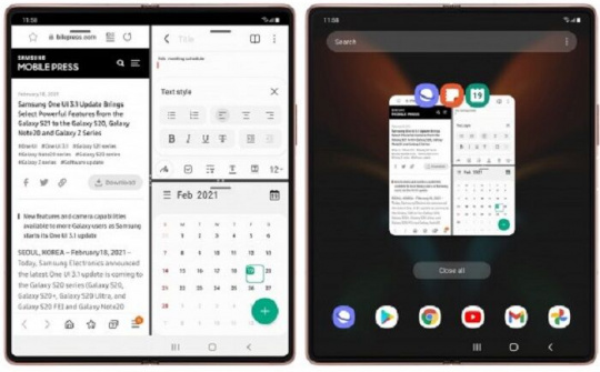 Bản cập nhật One UI 3.1 đã đến với Samsung Galaxy Z Fold2 5G