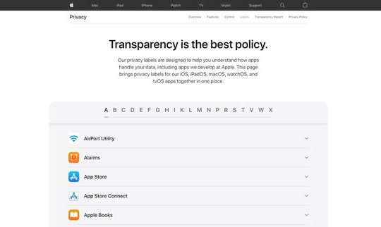 Apple ra mắt trang thông tin về quyền riêng tư mới