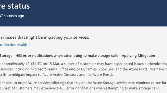 Dịch vụ đám mây của Microsoft gặp lỗi nghiêm trọng