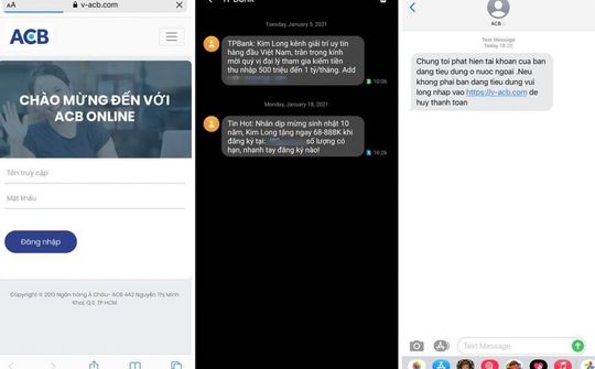 SMS giả ngân hàng ở Việt Nam có thể đến từ web ngầm