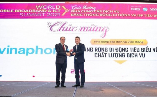 VinaPhone là đơn vị tiêu biểu về Chất lượng Dịch vụ Băng thông rộng Di động 