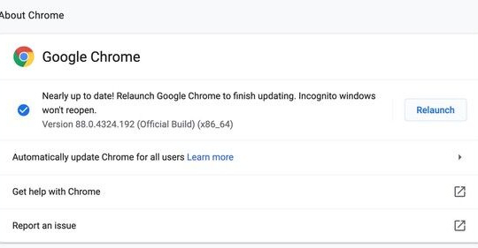 Người dùng nên cập nhật Google Chrome 89 ngay lập tức