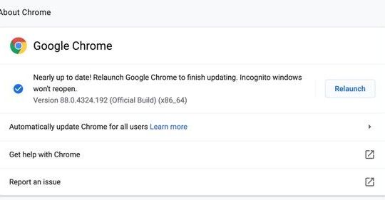 Người dùng nên cập nhật Google Chrome 89 ngay lập tức