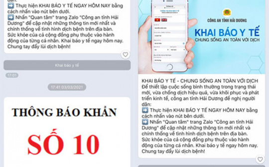 Zalo nhận bằng khen trong công tác phòng chống dịch tại Hải Dương