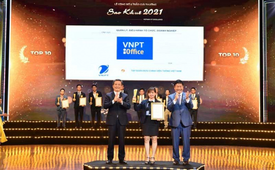 Hệ sinh thái số của VNPT ghi dấu ấn tại Sao Khuê 2021 với 16 giải thưởng 