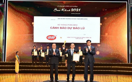 Hệ thống phần mềm Cảnh báo - Dự báo lũ của GB CORP được vinh danh tại Sao Khuê 2021