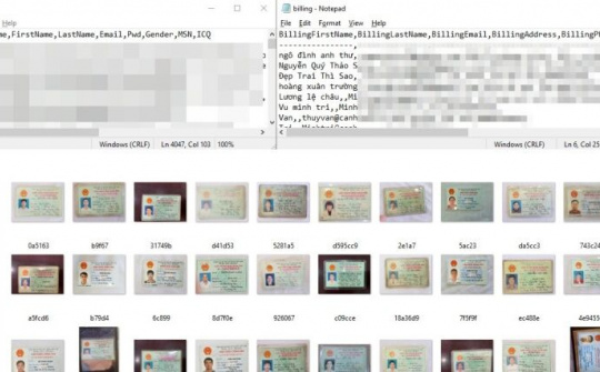 Gần 10.000 chứng minh thư, căn cước công dân, địa chỉ của người Việt đang được rao bán