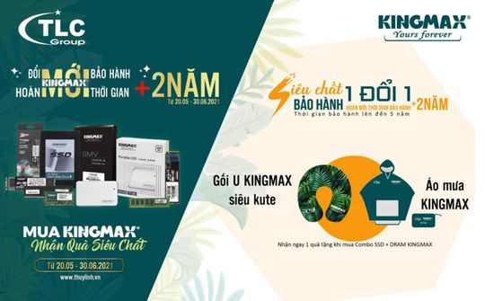 Combo quà hè rực rỡ, mua KINGMAX ngay kẻo lỡ