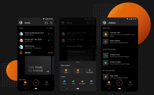 Microsoft Office cho Android đã có chế độ Dark Mode