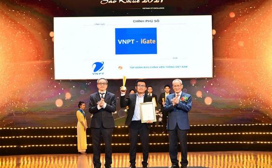 Hệ thống Dịch vụ công và Một cửa điện tử VNPT-iGate của VNPT-IT được tôn vinh tại Sao Khuê 2021