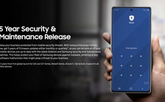 Samsung cam kết mang đến 5 năm cập nhật bảo mật cho các flagship