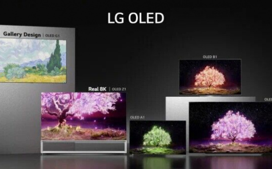 Doanh số bán tấm nền OLED cỡ trung bình tới lớn tăng 156% trong quý 1/2021