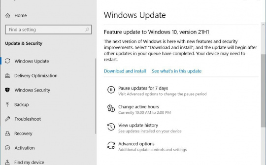 Microsoft bắt đầu tự động cập nhật Windows 10 2004 sang Windows 10 21H1