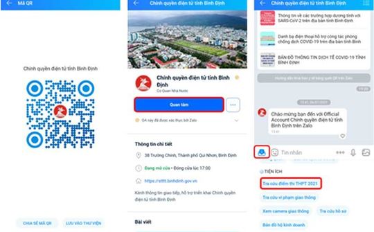 Bình Định: Tra cứu điểm thi tốt nghiệp THPT trên Zalo