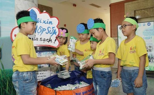 3 năm, Tetra Pak thu gom được hơn 632 tấn vỏ hộp đồ uống đưa đi tái chế