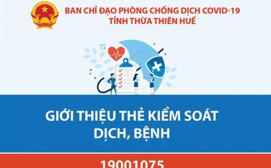 Thừa Thiên Huế triển khai “Thẻ kiểm soát dịch bệnh” bằng mã QR Quốc gia