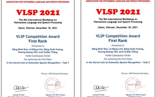 Viettel AI tiếp tục dẫn đầu tại giải thưởng về Xử lý tiếng nói VLSP 2021