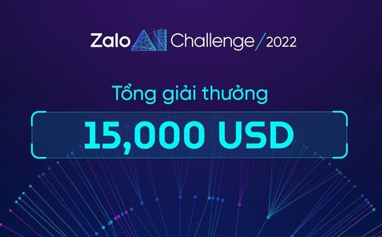 Zalo AI Challenge 2022 nâng tổng giá trị giải thưởng lên 15.000 USD