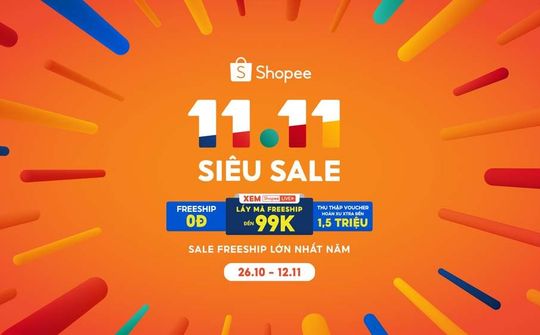 Shopee khởi động 11.11 Siêu Sale