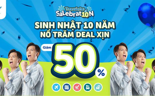 Kỷ niệm 10 năm ra mắt, Traveloka tung hàng loạt ưu đãi đặc biệt