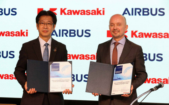 Airbus, Kawasaki Heavy Industries hợp tác nghiên cứu sử dụng nhiên liệu hydro tại Nhật Bản