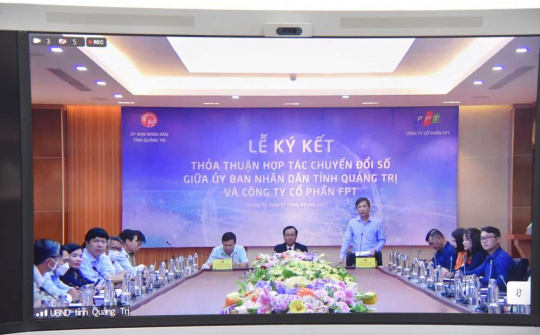 UBND tỉnh Quảng Trị và FPT ký kết thỏa thuận hợp tác chuyển đổi số đến năm 2025