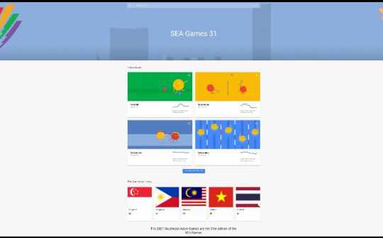 Google ra trang web Xu hướng SEA Games 31