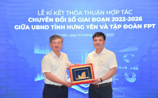 Hưng Yên và FPT ký kết thỏa thuận hợp tác chuyển đổi số đến năm 2026