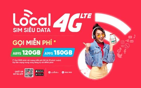 Mạng di động Local ra mắt nhiều gói cước mới, thêm ưu đãi cho khách hàng