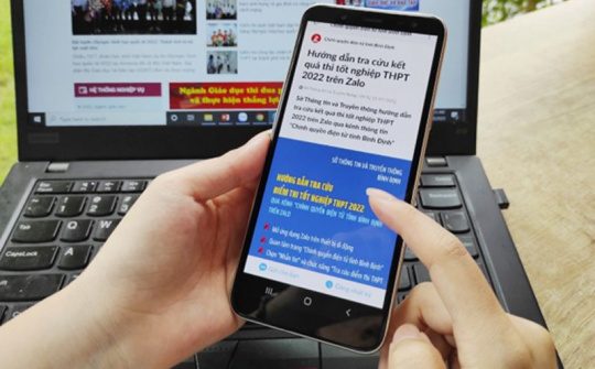 Thí sinh có thể tra cứu điểm thi tốt nghiệp THPT 2022 qua Zalo