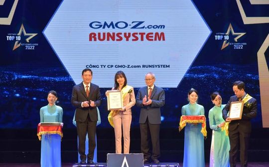 GMO-Z.com RUNSYSTEM lần thứ 6 liên tiếp được vinh danh TOP 10 Doanh nghiệp CNTT Việt Nam