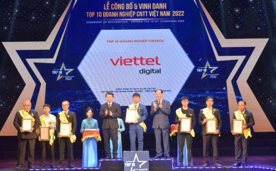 Tập đoàn Viettel có 6 thành viên được vinh danh tại TOP 10 DN CNTT Việt Nam