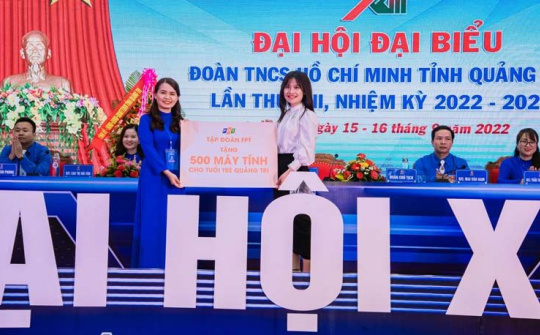 FPT trao tặng 500 máy tính cho Đoàn TNCS HCM Tỉnh Quảng Trị