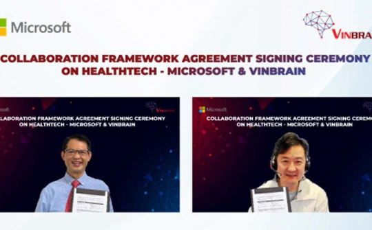 VinBrain hợp tác với Microsoft trong mảng dịch vụ chăm sóc sức khỏe dựa trên AI